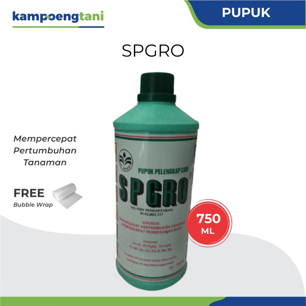 Kampoeng Tani - Pupuk Pelengkap Cair SP GROW Hijau 750 ml Supergro SPGRO