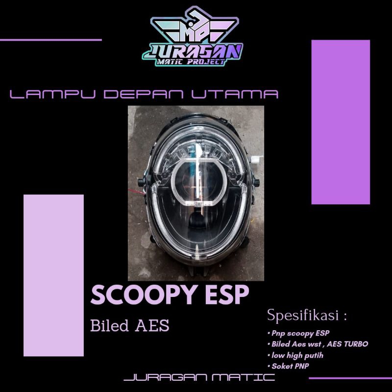headlamp lampu depan Scoopy donat gen 1 custom biled turbo SE experience