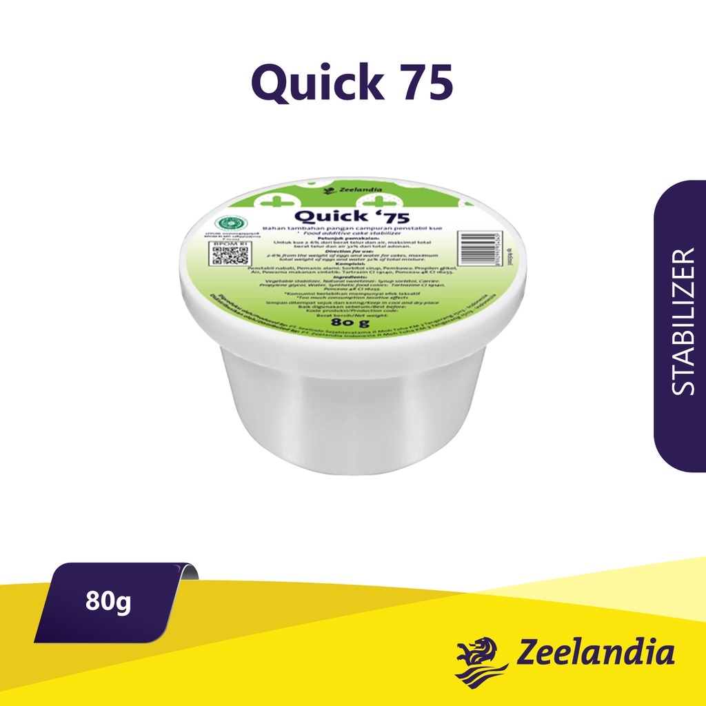 

Zeelandia SP Quick 75 Cake Emulsifier 80gr Pelembut Penstabil Kue