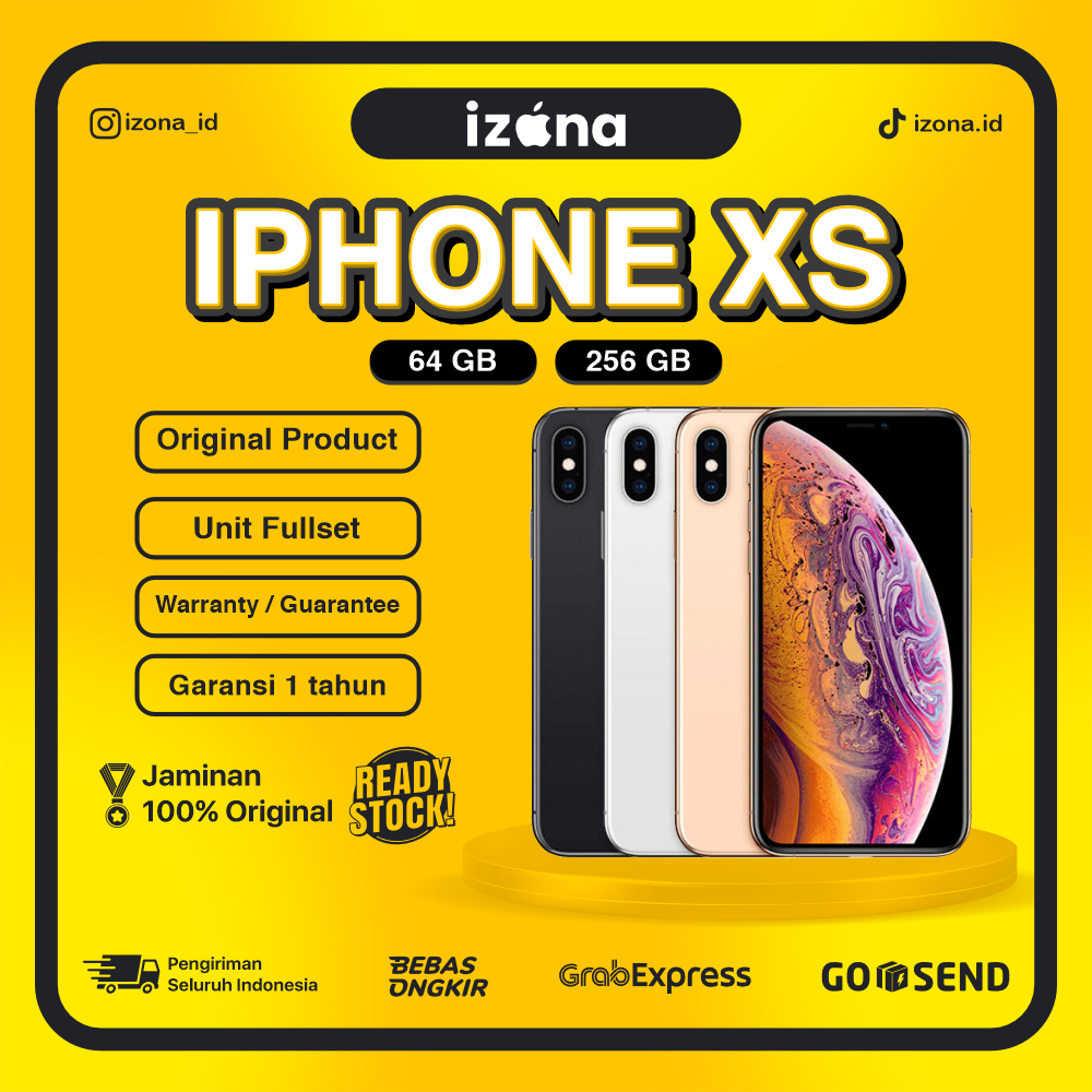 IPHONE XS 64 256GB SECOND INTER IBOX ORIGINAL FULLSET BERGARANSI