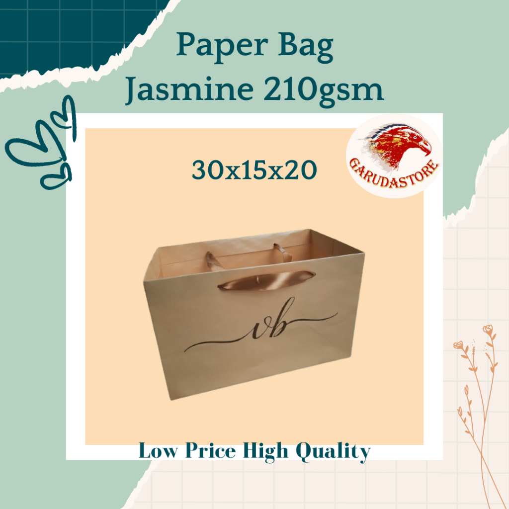

Paperbag Emas , Paper Bag Gold Bahan Jasmine 210gsm Cetak Logo Desain