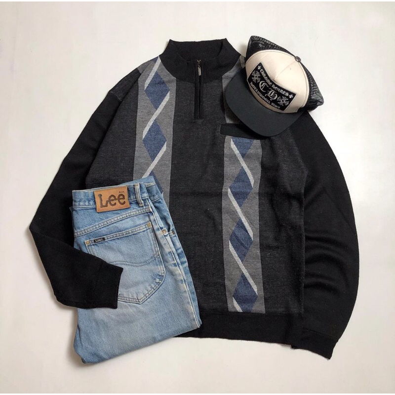 Halfzip Knitwear Motif