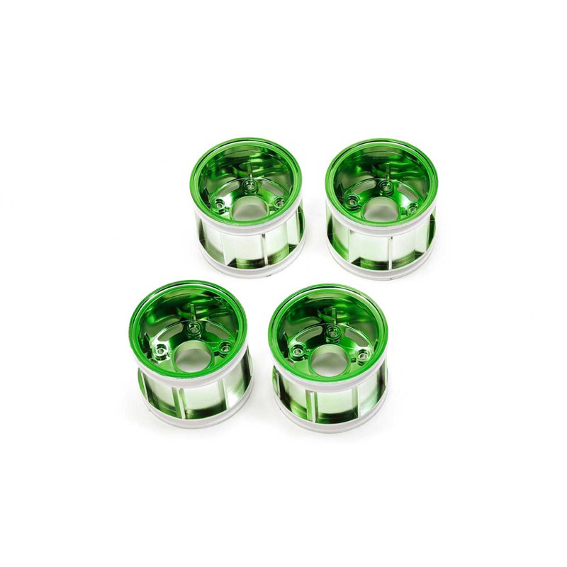47418 TAMIYA WR-02CB T PARTS Wheel Rims (Green Plated)