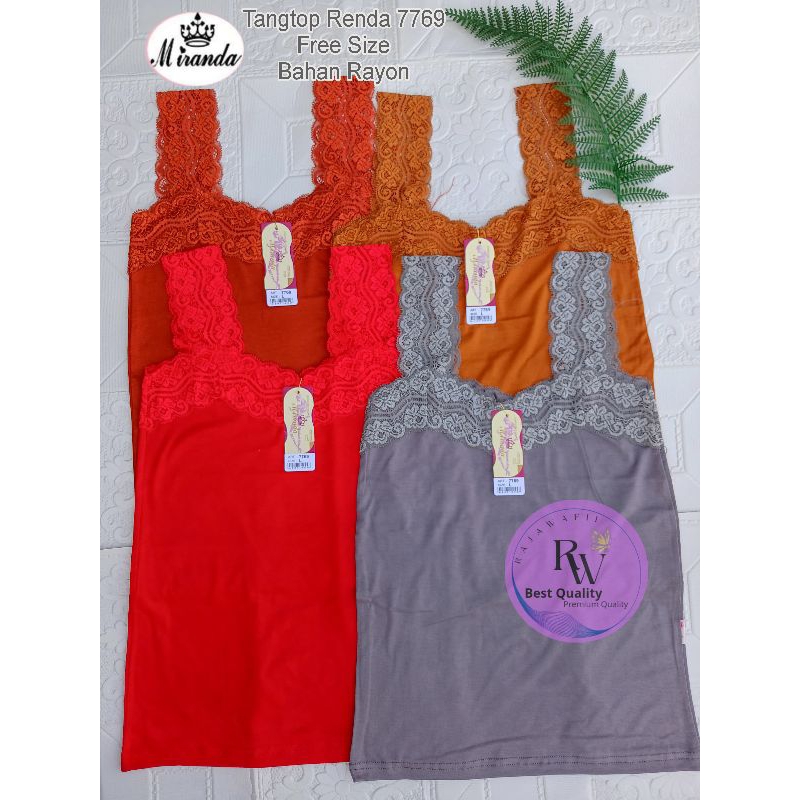 Miranda Tanktop / Tank Top Renda Miranda Bahan Rayon - 7769