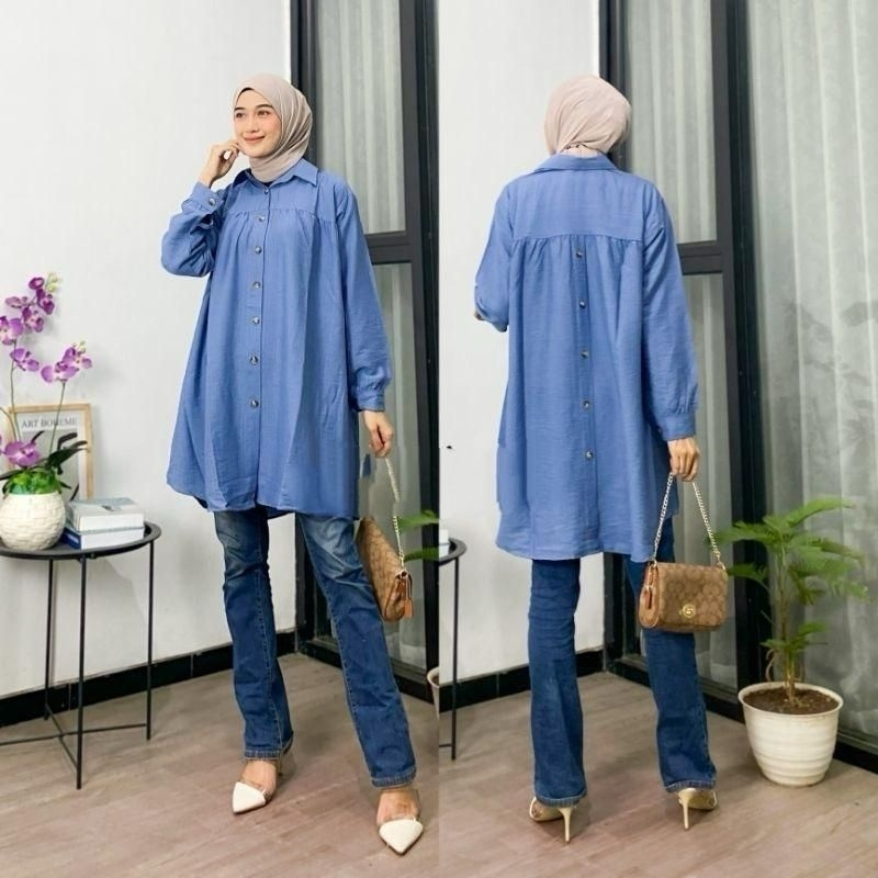 Tunik Wanita Variasi Kancing Belakang