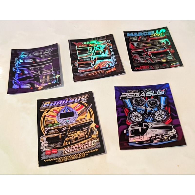 

COD Stiker Buss JB5 Hologram Premium ( 30 Stiker + Bonus )
