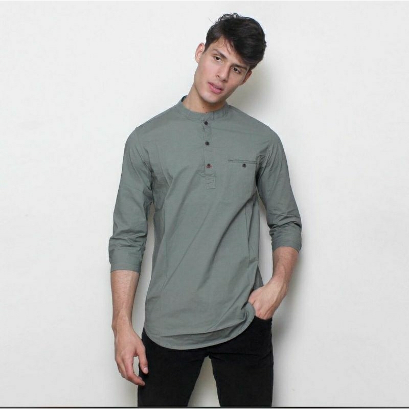 ALARIC baju koko kurta muslim pria dewasa 3/4 TERBARU