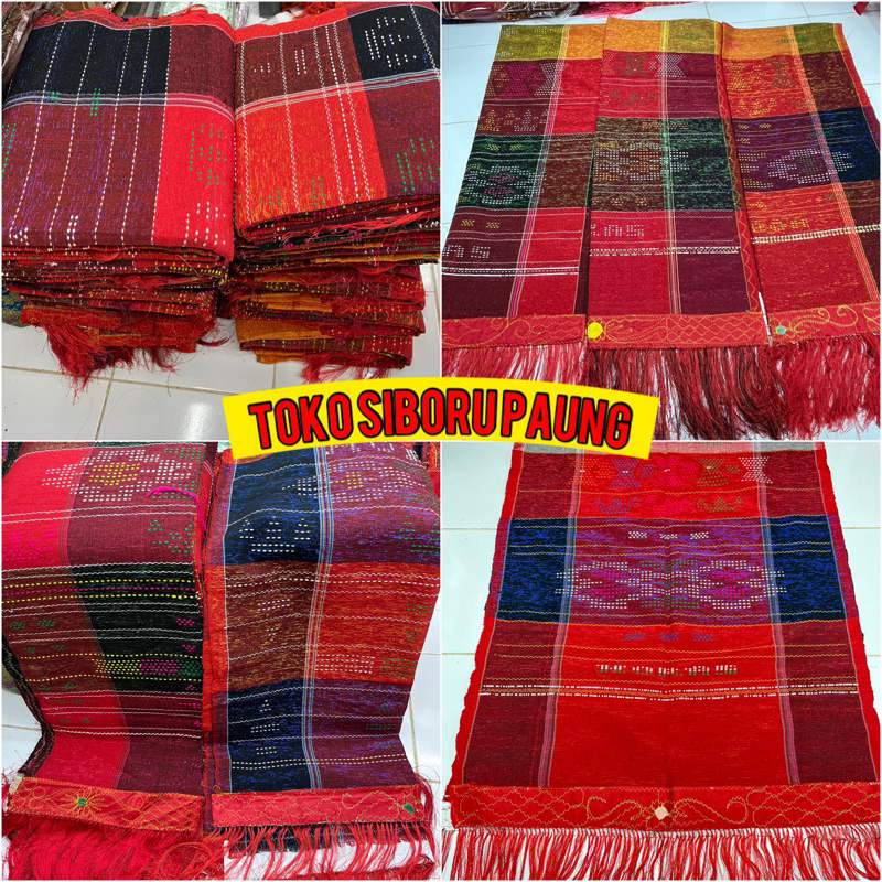 Ulos Sadum pelangi Ulos Sadum Bordir Rumbai