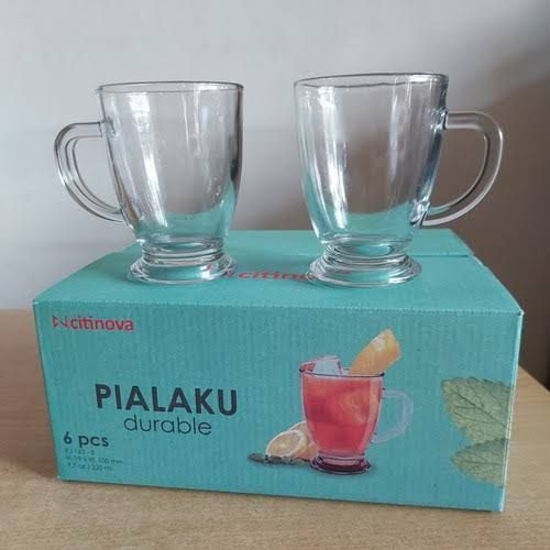 Gelas CANGKIR CITINOVA PIALAKU isi 6PCS Gelas set isi 6 gelas kado gelas kaca Kopi PIALAKU 220 ML CI