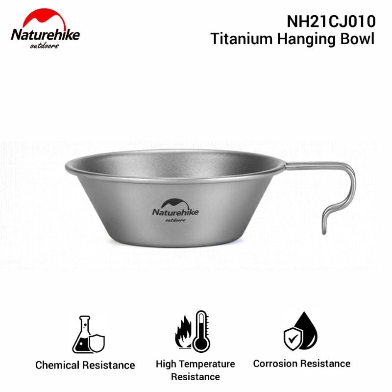 PANCI BOWL TITANIUM NATUREHIKE NH21CJ010 MANGKOK PERALATAN MAKAN MASAK CAMPING HIKING GLAMPING PIKNI