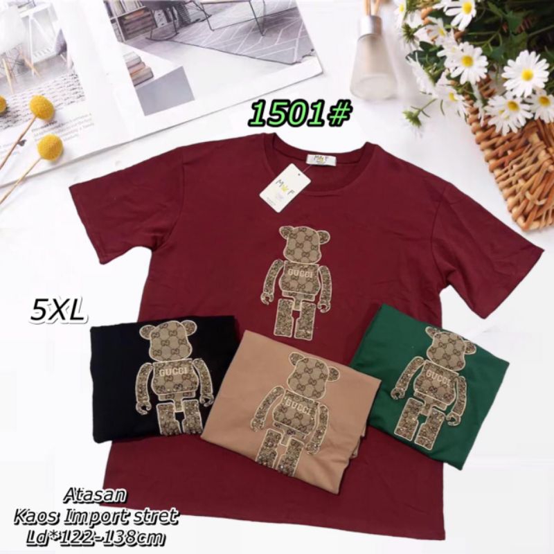 kaos import premium wanita MF motif lucu 5xl