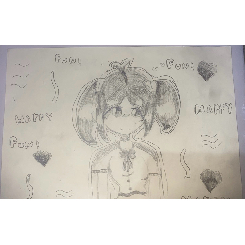 gambar sketsa anime anak SD