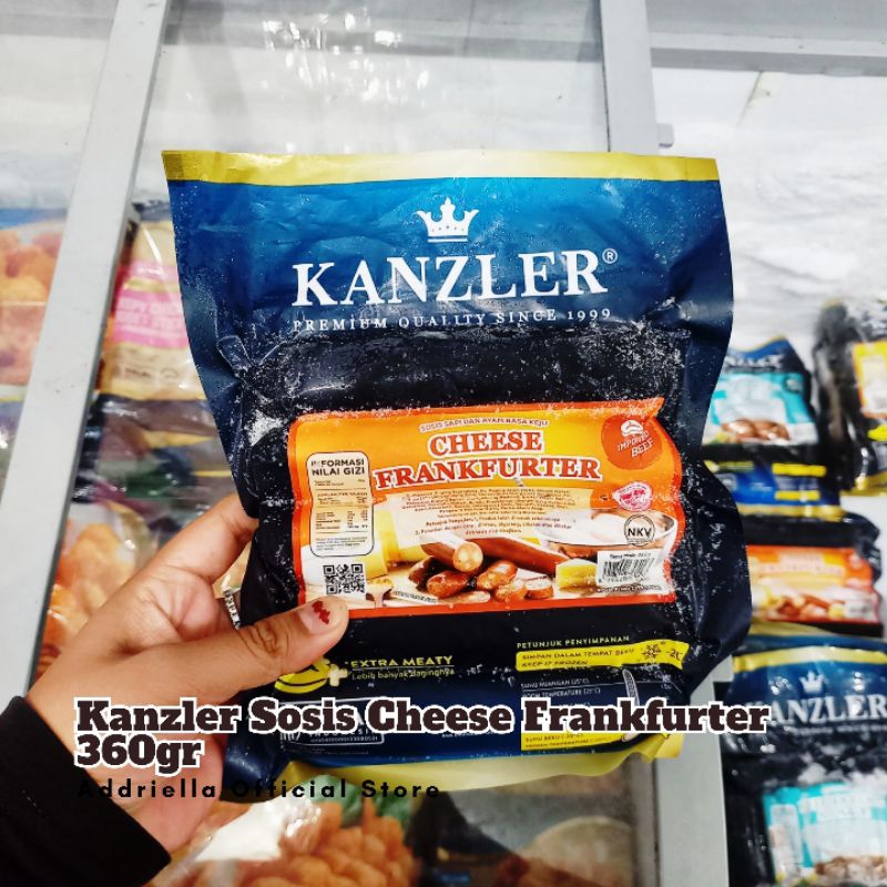 

ADDRIELLA Kanzler Sosis Cheese Frankfurter 360gr | Kanzler/Frozenfood/Frozenfood Murah