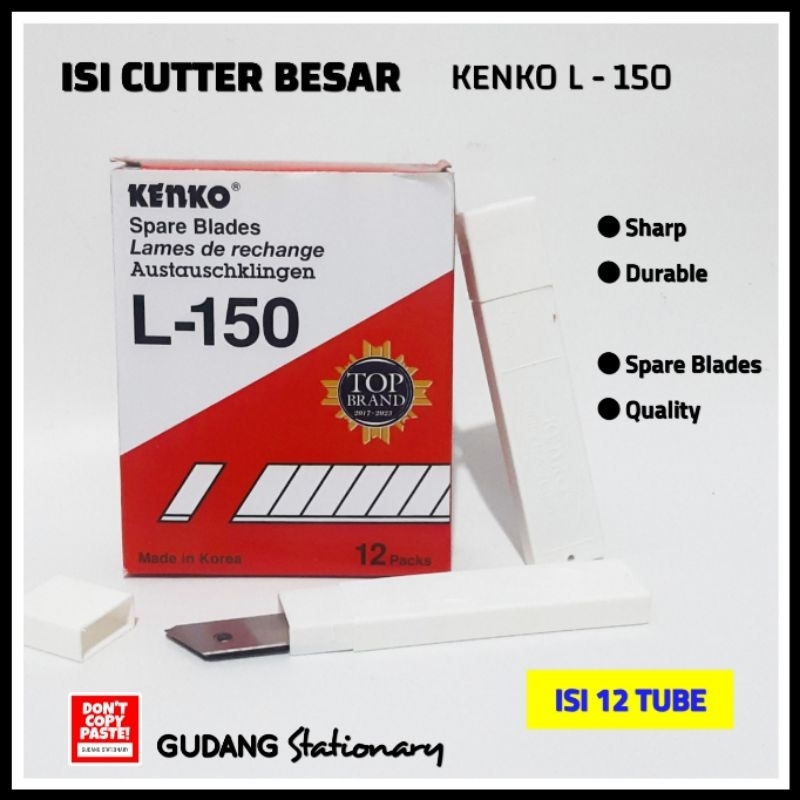 

Isi Cutter Besar L-150 KENKO [ isi 12 tube ]