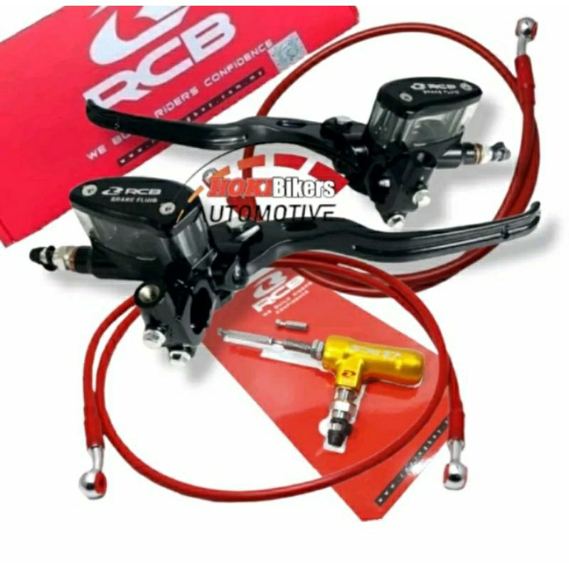Kopling Hidrolik RCB full Black selang set 2 pcs stut rcb