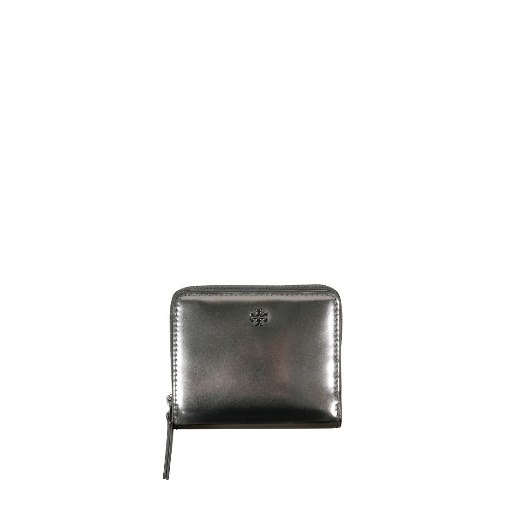 TORY BURCH Emerson Shine Mini Wallet Pewter