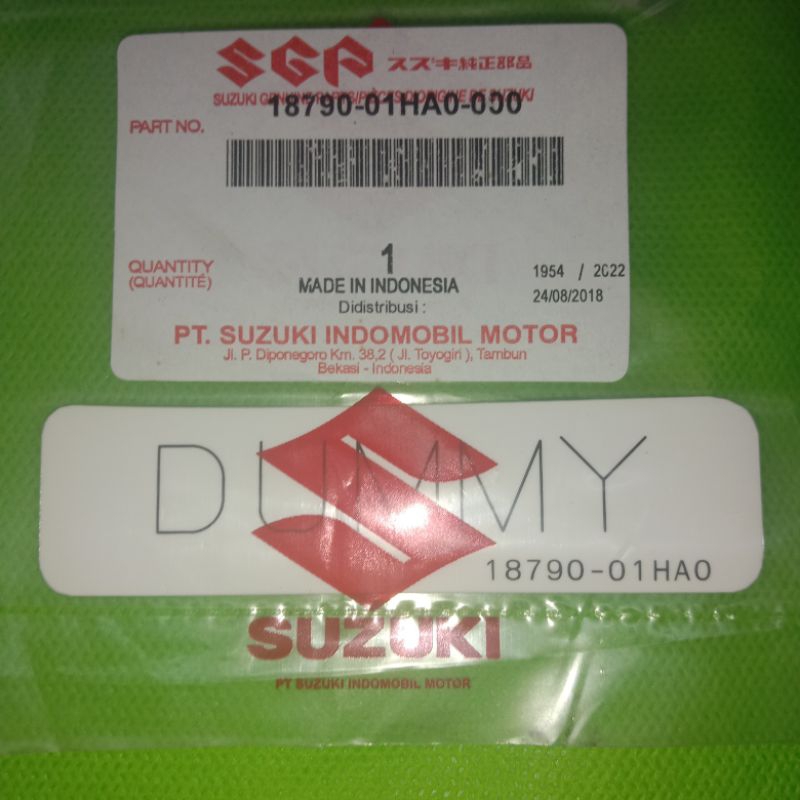 

Label vehicle emission DUMMY ukuran 23 X 90 mm original SGP