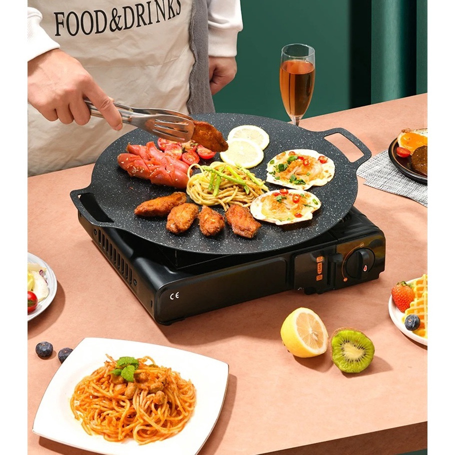 Discount RGAKSESORIS WAJAN KONDUKSI 34CM Panggangan Bbq Bulat Korean Grill Pan Plate Wajan Kuali Pan