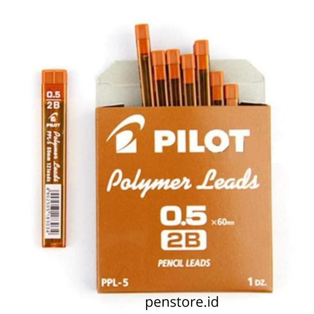 

(2 tube) Isi Pensil Mekanik PILOT PPL-5 2B 0.5mm / refill pensil cetekan - Asli