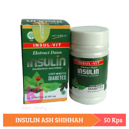 Kapsul Ekstrak Daun Insulin Ash Shihhah Insul-vit Herbal Diabetes dan Kolesterol - 50 Kapsul
