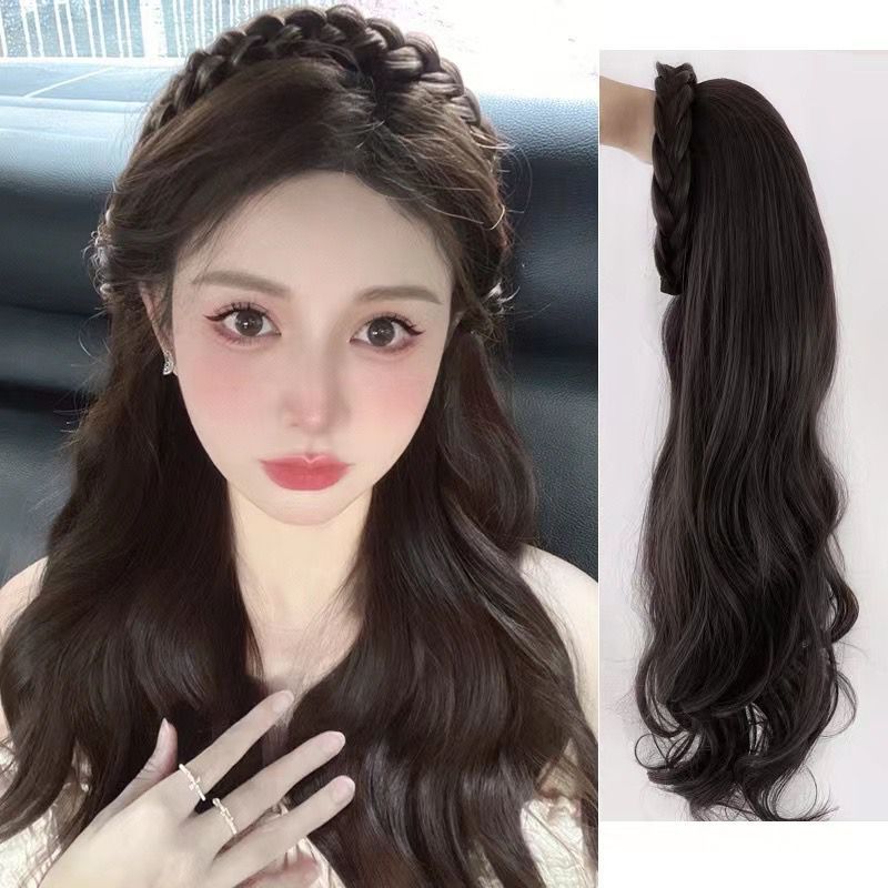 Wig curly bando kepang wig keriting bando kepang Wig curly  poni  depan wig keriting poni wig panjan