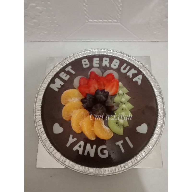 

Puding ulang tahun 20cm, Free Vla+kartu ucapan