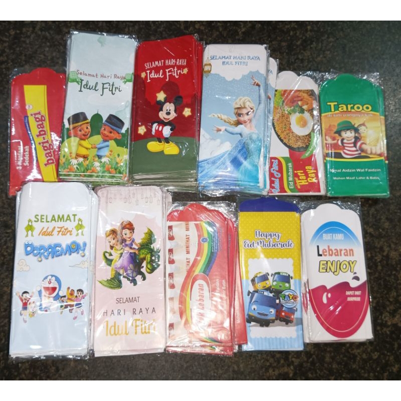 

Amplop lebaran panjang motif campur