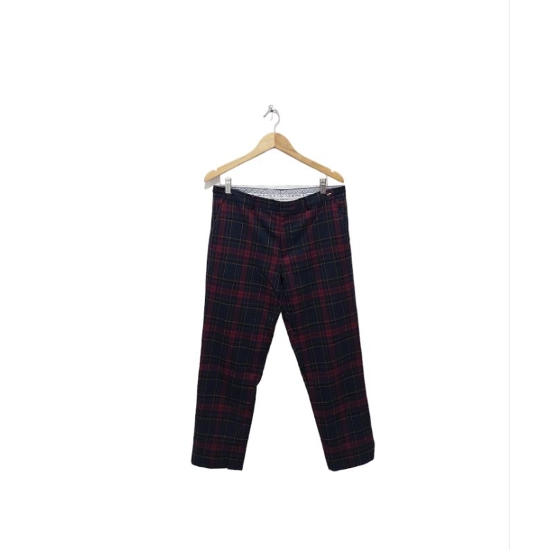 Ssen 10 Celana Panjang Formal Pria Motif Tartan