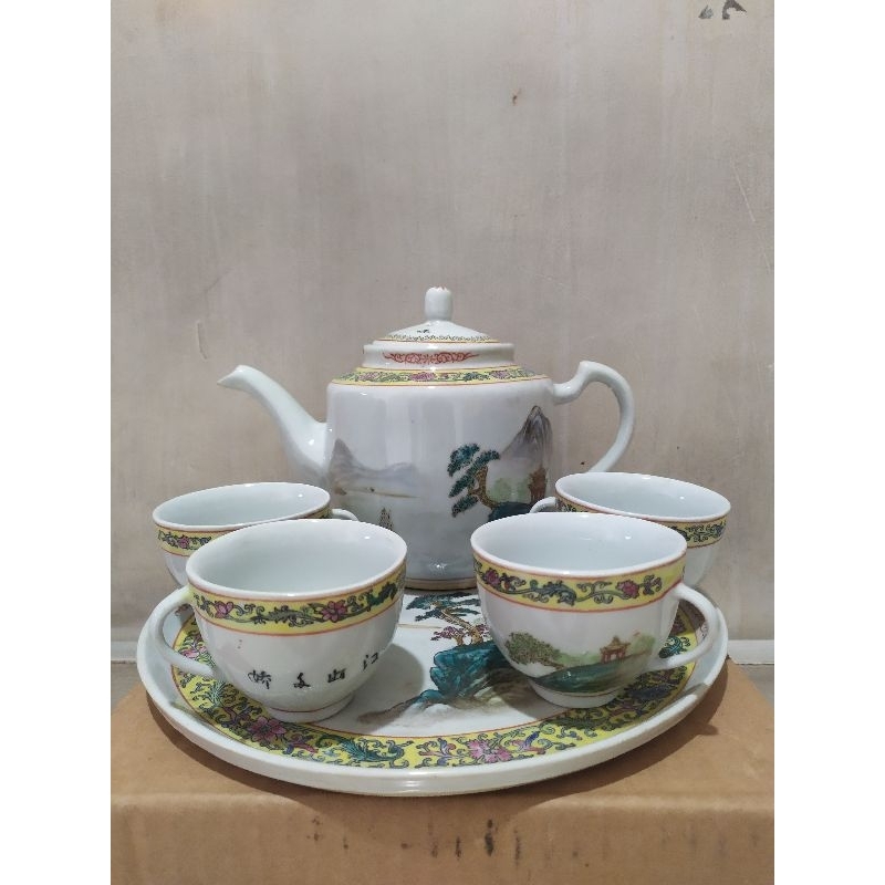 teaset teko keramik bermotif / 1set