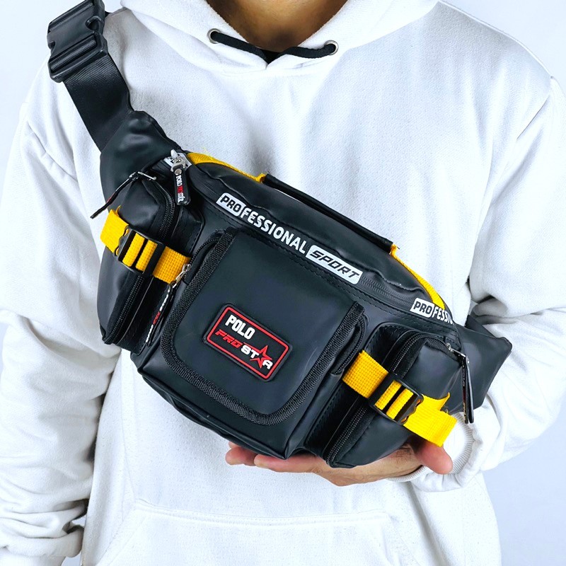 kualitas super waistbag tas pinggang tas selempang waterproof terbaru original polo prostar