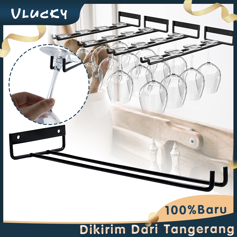 Gantungan Gelas Wine Wall Gantung Wine Glasses Holder Rak Gelas