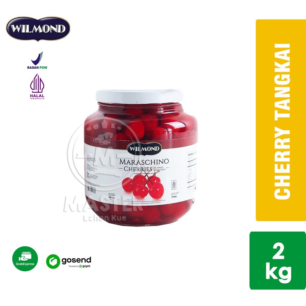 

Cherry Merah Maraschino Wilmond Toples Kaca 2kg [KHUSUS INSTANT]