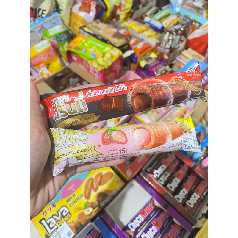 

[Ecer] Grinny Wafer Snack Thailand Wafer Isi