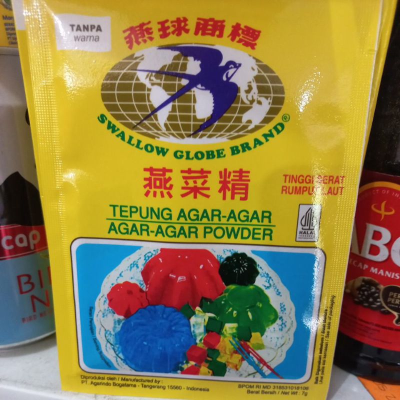 

bubuk agar-agar swallow plain
