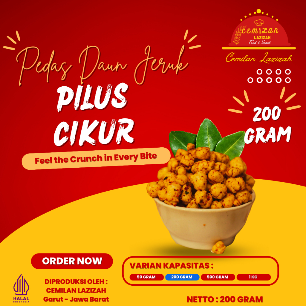 

Pilus Cikur Pedas Daun Jeruk 200 gr Cemilan Pedas Kiloan Renyah Original Makanan Ringan Santai Ukuran Kecil