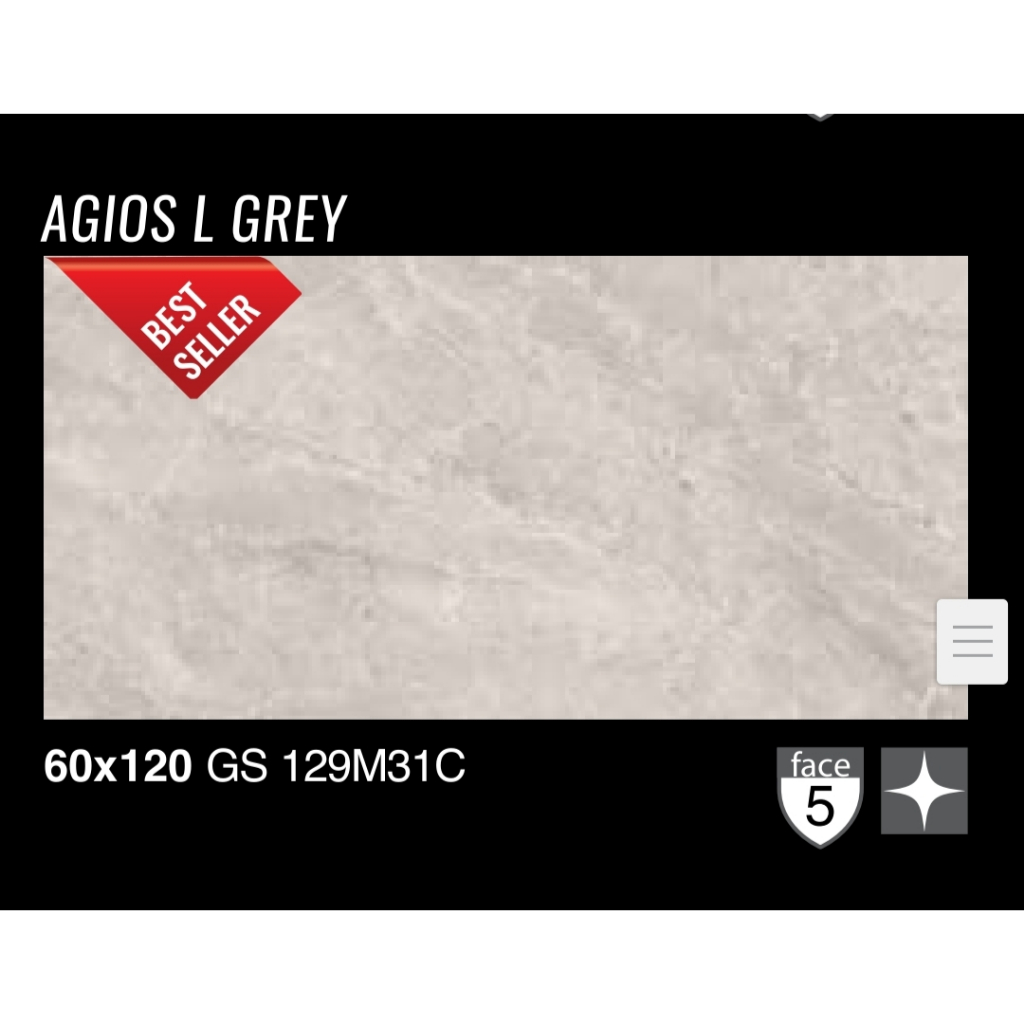 GRANIT GARUDA UNTUK LANTAI DAN DINDING UKURAN 60X120 AGIOS L GREY