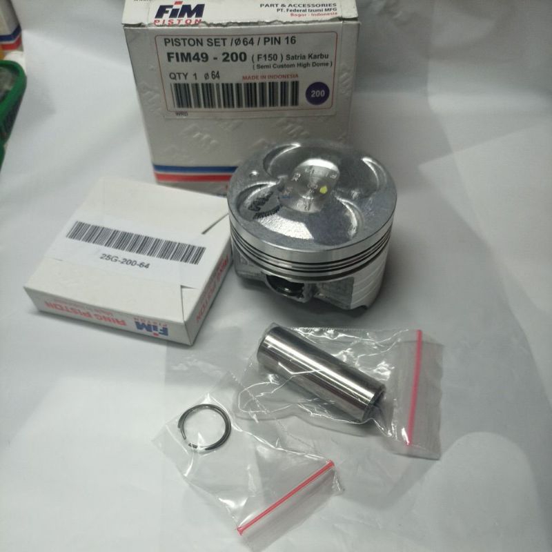 PISTON KIT SEHER SET RING SUZUKI SATRIA FU 150 STD/STANDAR 50 100 150 200 (62/62,5/63/63,5/64 MM PEN
