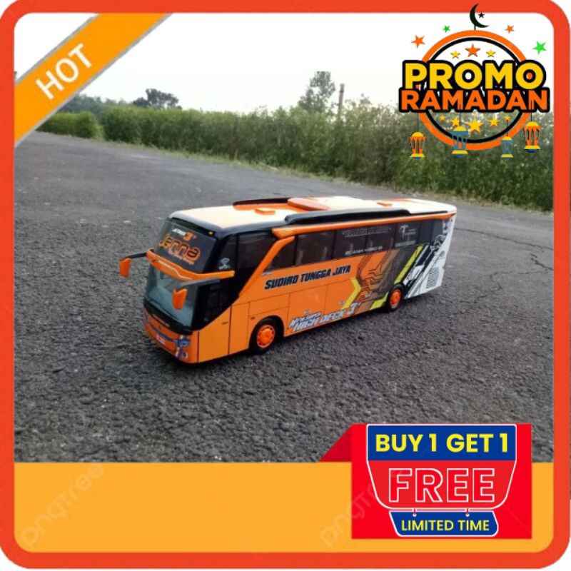 BELI 1 GRATIS 1 Miniatur bus STJ JENNA 1/50 Paperbus / papercraft