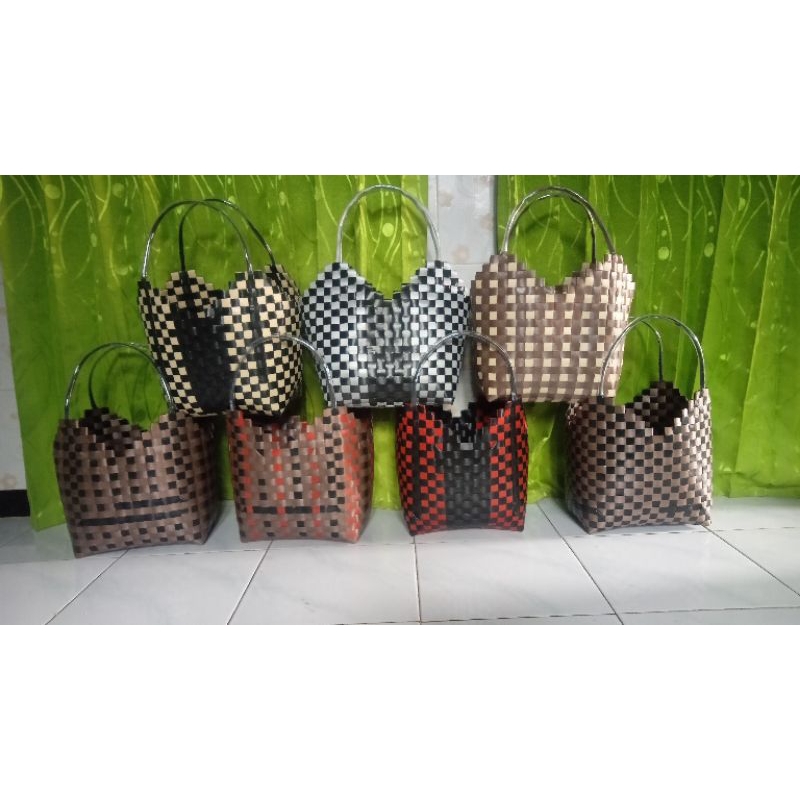 tas cantik tas belanja tas model kini tas anyaman plastik