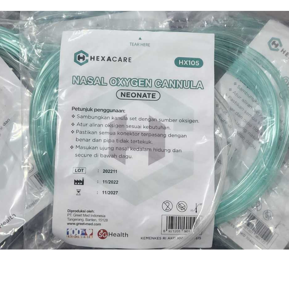 NASAL KANULA  OKSIGEN NEONATUS HEXACARE/NASAL OXYGEN CANNULA NEONATUS HEXACARE