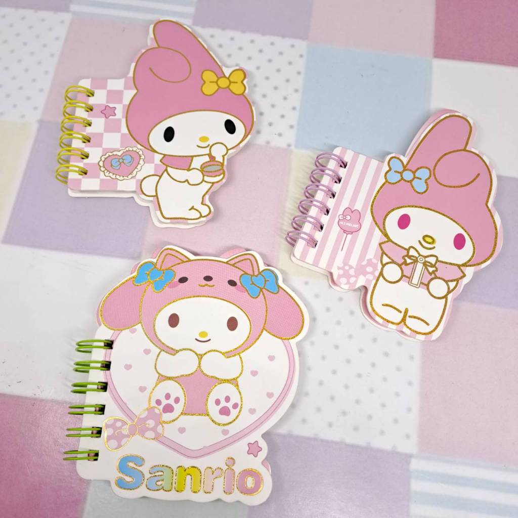

Spiral Memo Notebook Buku Tulis Mini Melody Sanrio Series Lucu Aesthetic untuk Catatan