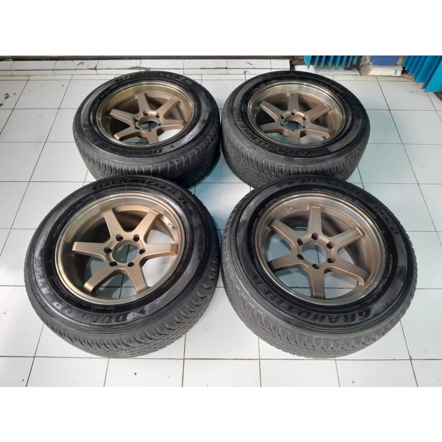 VELG MOBIL TE37 R18x9,5 PCD 6x139 ET20 BAN DUNLOP 265/60R18 FORTUNER