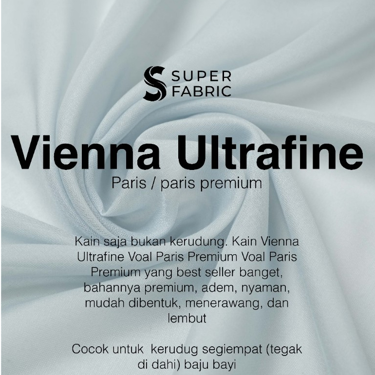 0,5 meter Bahan Kain Voal Paris Premium Vienna Ultrafine