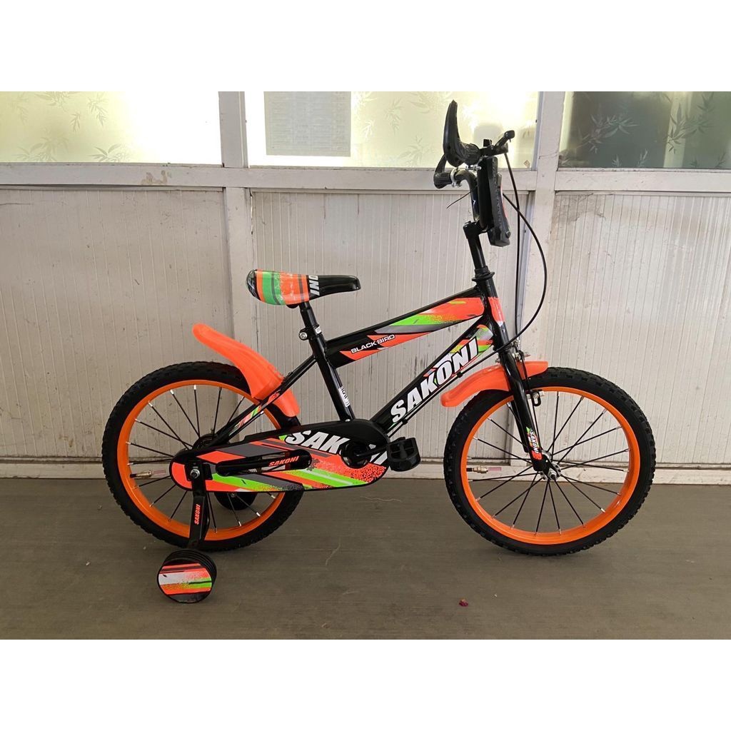 SEPEDA ANAK LAKI SAKONI BLACK BIRD UKURAN 18 INCH MURAH
