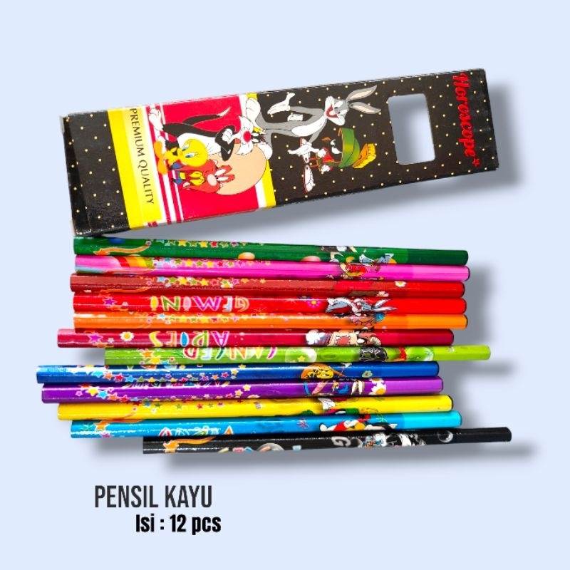 

pensil kayu fancy murah pensil murah (12 pcs)