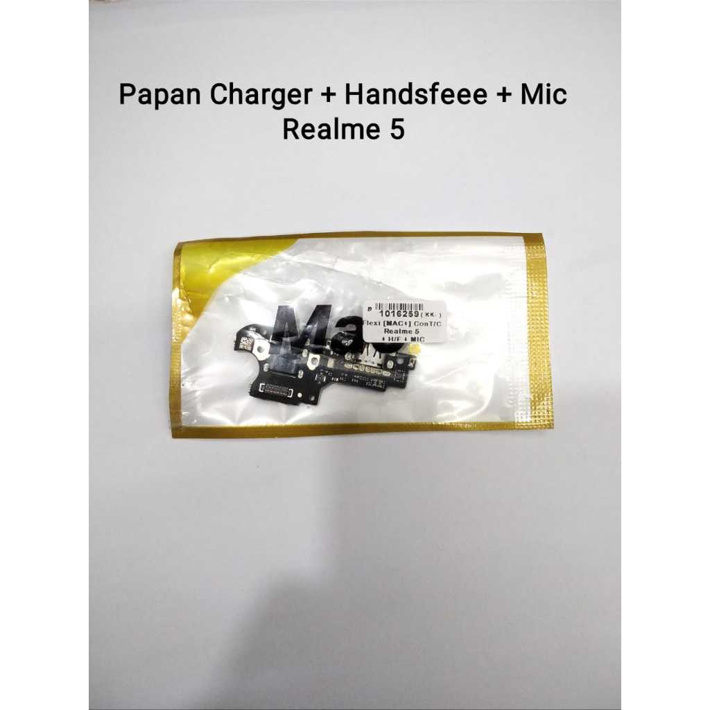 Papan PCB Charger + Mic + Handsfree Realme 5 / RMX1911 / RMX1919 / RMX1927 [MAC+] + IC