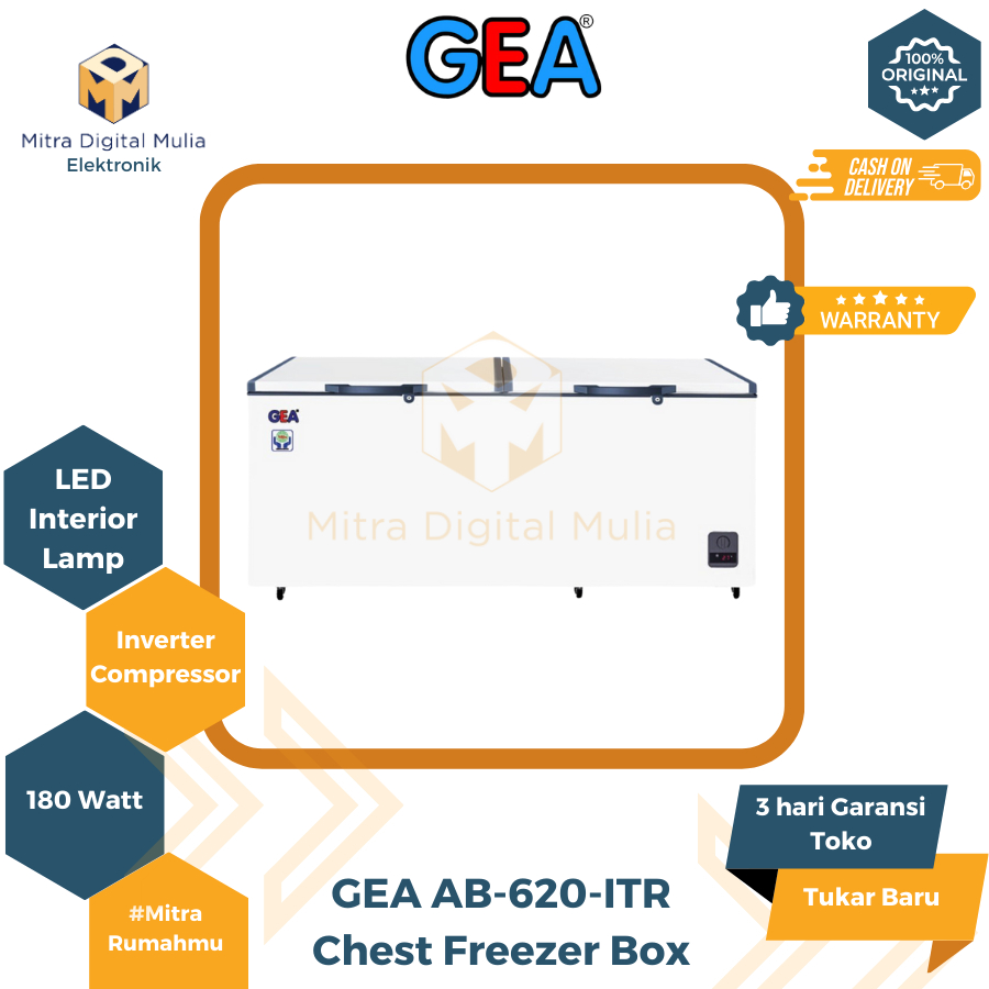 GEA AB-620-ITR Chest Freezer 500 Liter Freezer Box