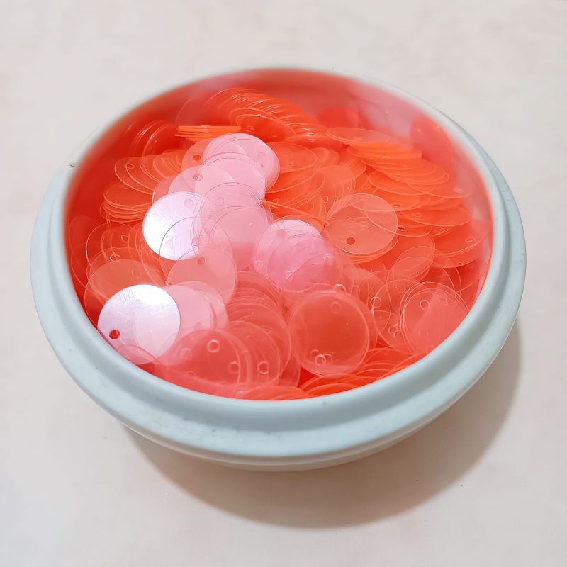 Manik Borci Bulat Datar 12mm Lubang Atas (10gr)