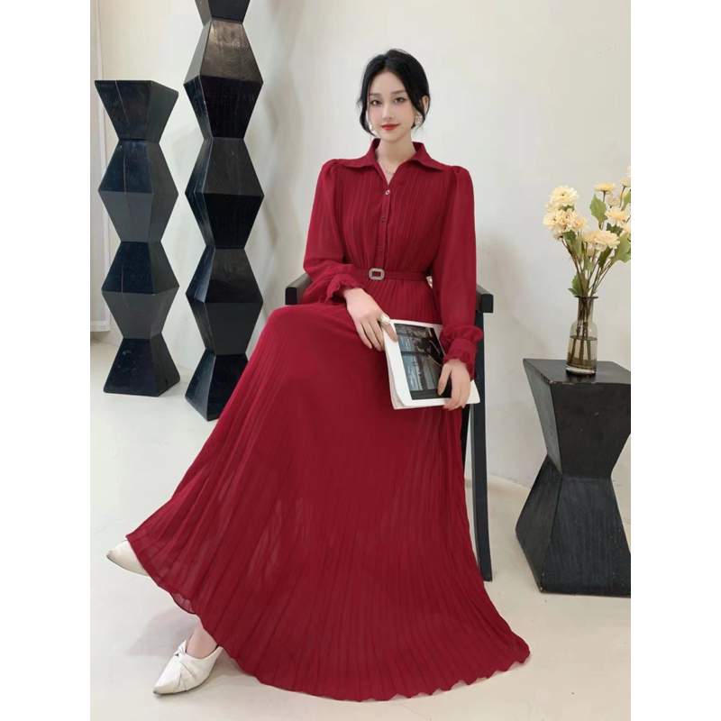 CF Gaun Hijab Friendly Kemeja Dress Import Premium 1950
