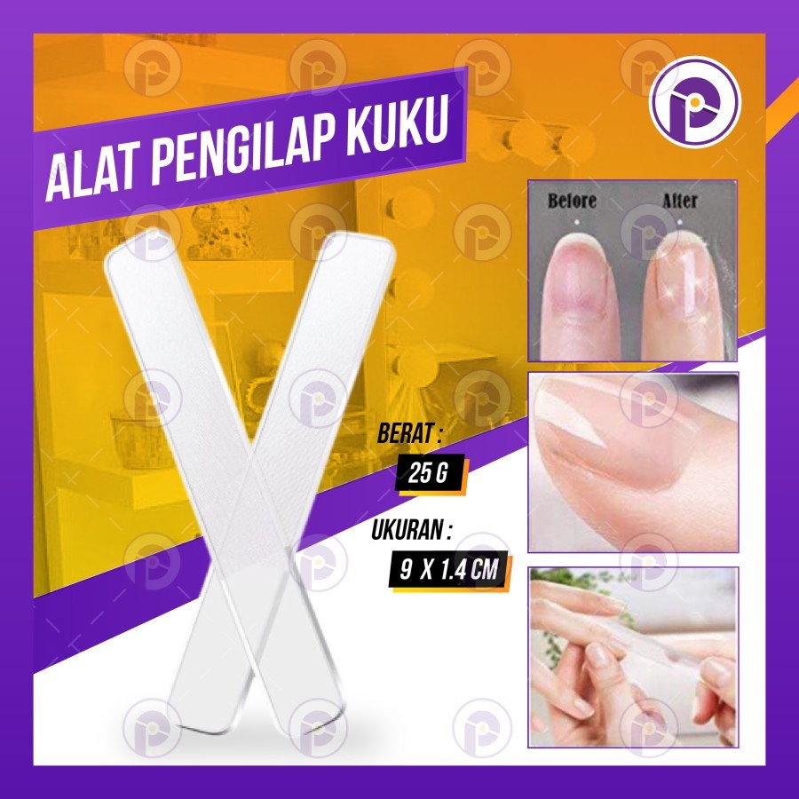 Alat Pengkilap Kuku Glass Nail Amplas Nano Kaca Bening Halus Mengkilap